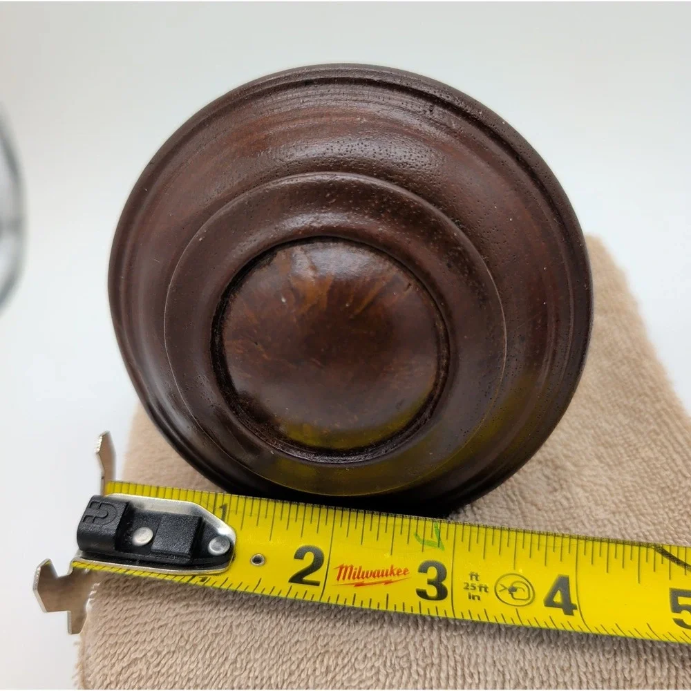 Turned Wood Finials Curtain Drapery Brown 4